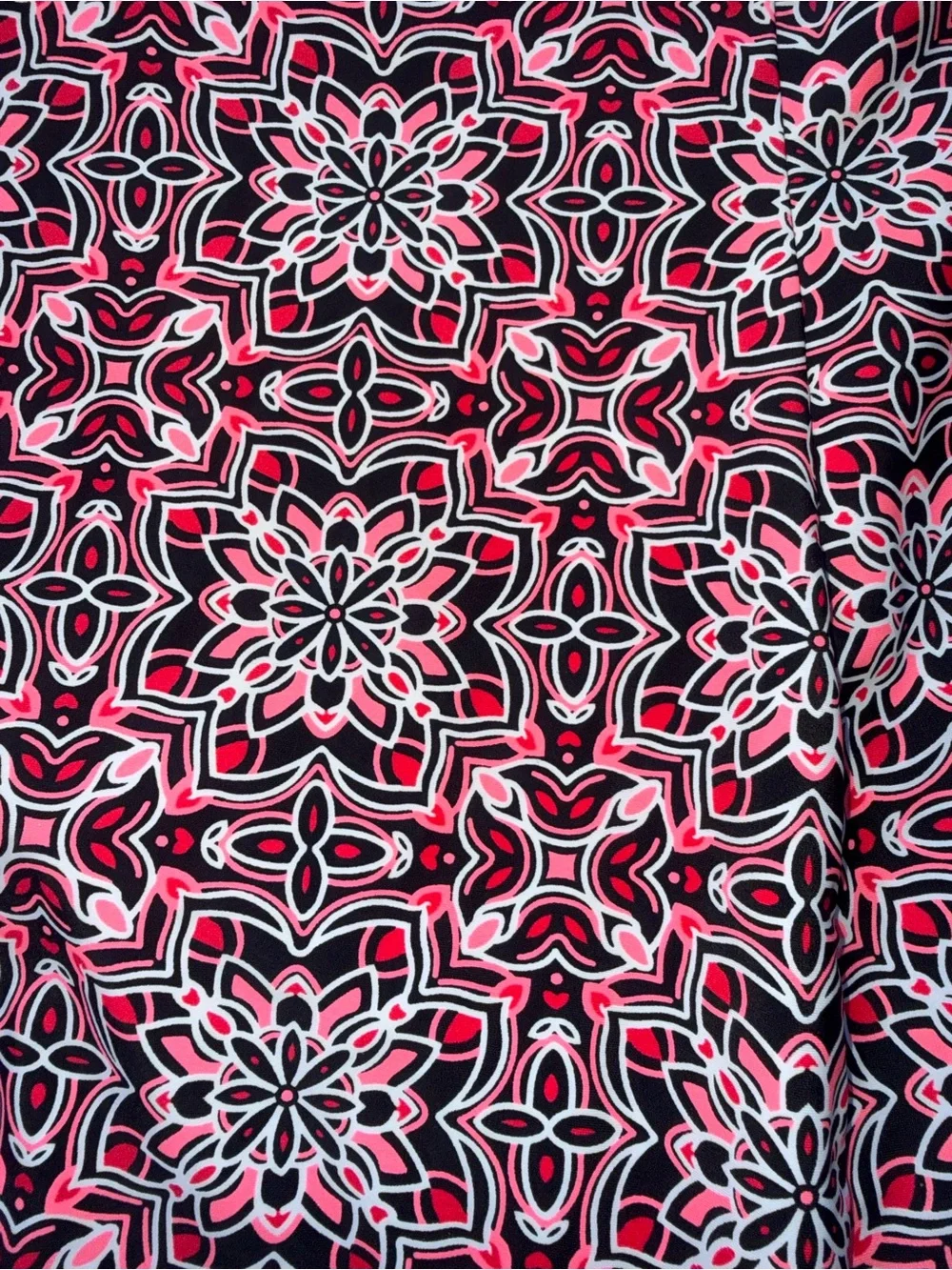 Plus Size 3X Catalina Hot Pink and Black Patterned One-Piece Supportive Swimsuit